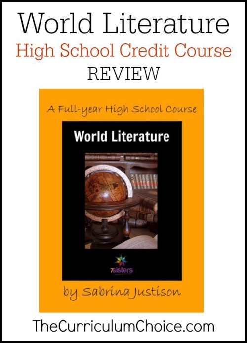world literature  a full-year high school course by 7 sisters homeschool