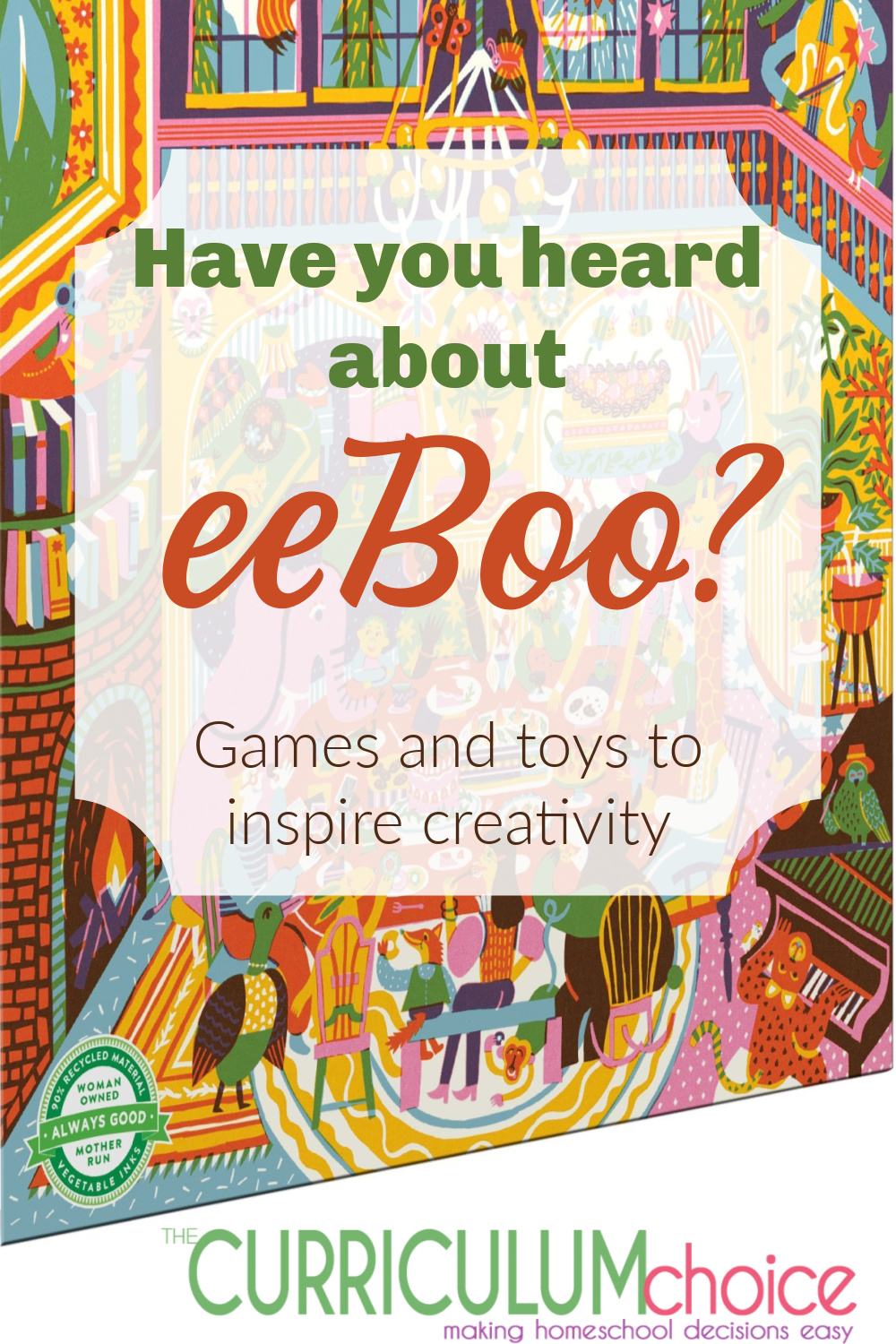 Eeboo offers safe and simple gifts and toys to play and share with your children. Puzzles, toys, educational games and more to inspire creativity. A review from The Curriculum Choice