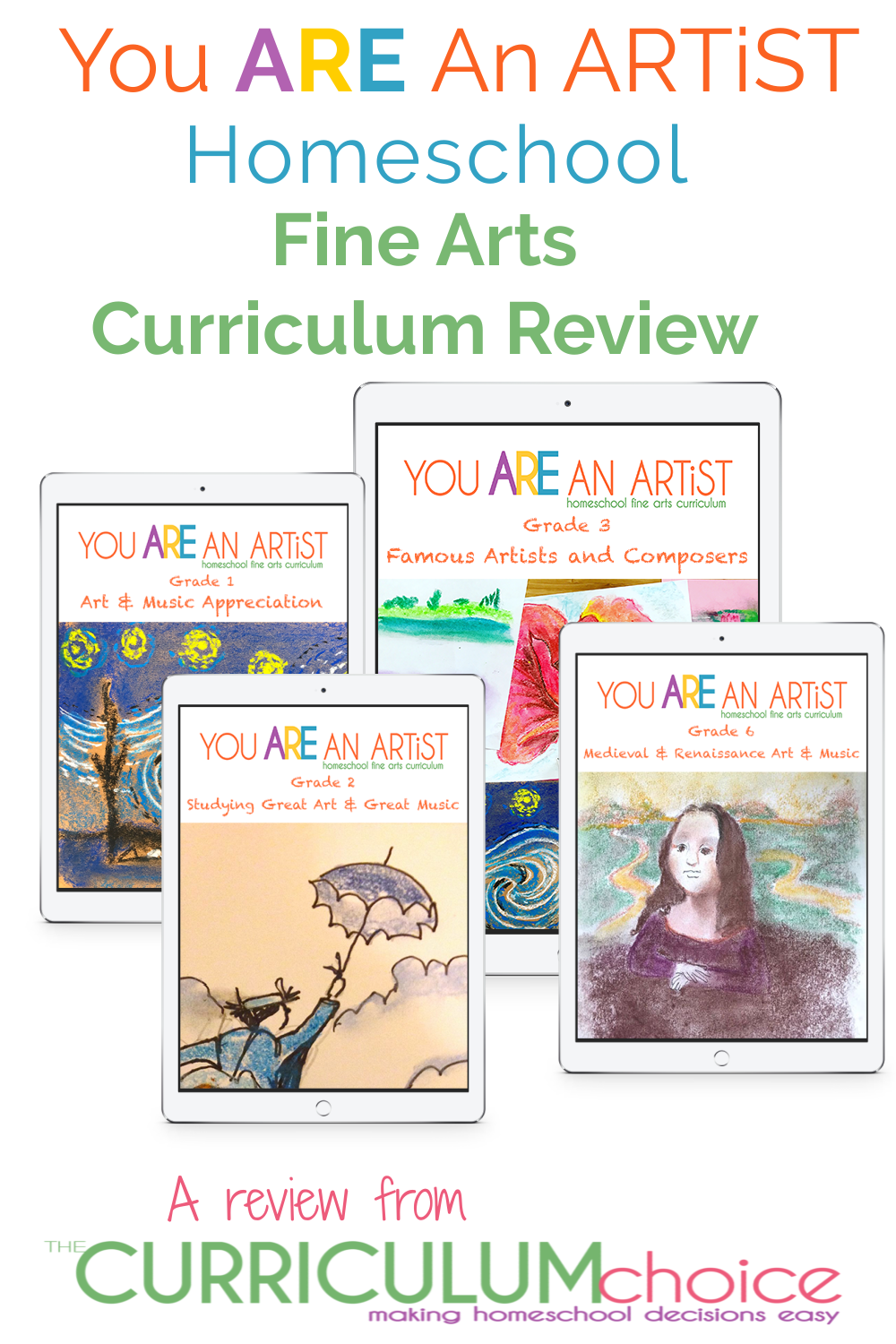 You ARE An ARTiST Fine Arts Curriculum offers art and music appreciation plans for grades K-12. Minimal prep plans for your fine arts needs! A review from The Curriculum Choice