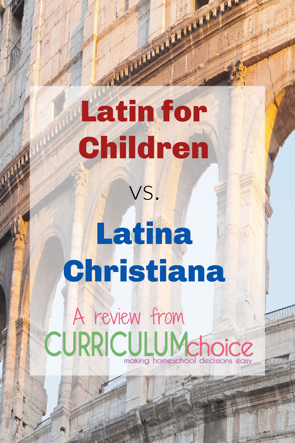 Take a look at Latin for Children side by side with Latina Christiana to compare their components and features. A review from The Curriculum Choice