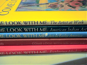 Come Look With Me book spines