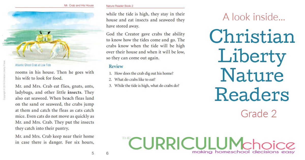 A look inside Christian Liberty Nature Readers Grade 2