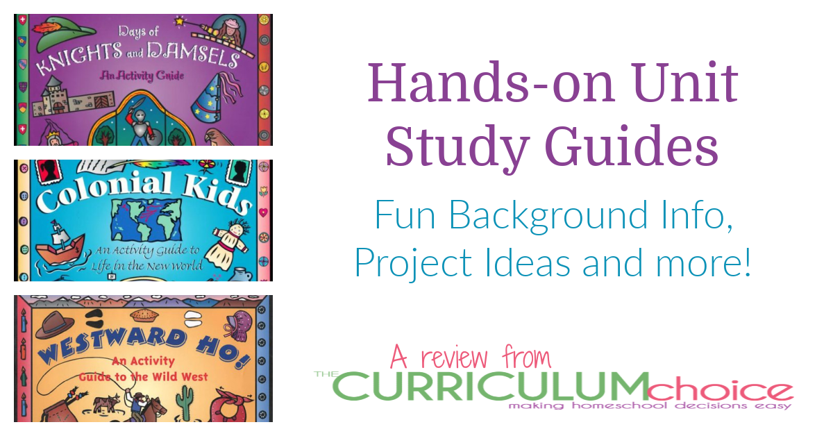Hands-on Unit Study Guides make great spines for unit studies with lots of background information, hands-on project ideas and more! A review from The Curriculum Choice