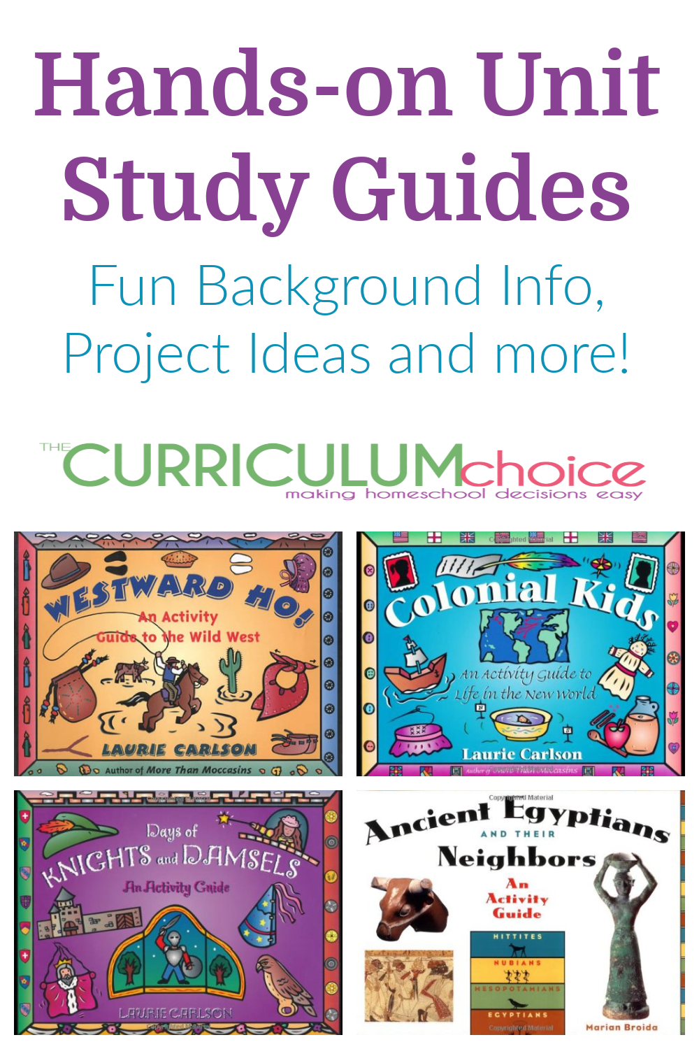 Hands-on Unit Study Guides make great spines for unit studies with lots of background information, hands-on project ideas and more! A review from The Curriculum Choice