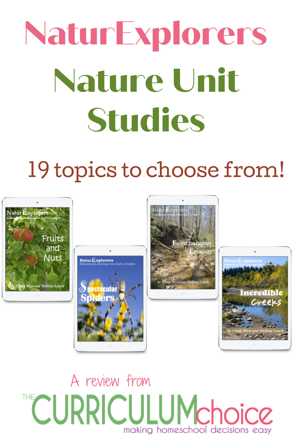 NaturExplorers Nature Unit Studies include tons of information on the subject it's based on, but also includes ideas of how to incorporate many different areas of your homeschool right into nature study. A review from The Curriculum Choice.