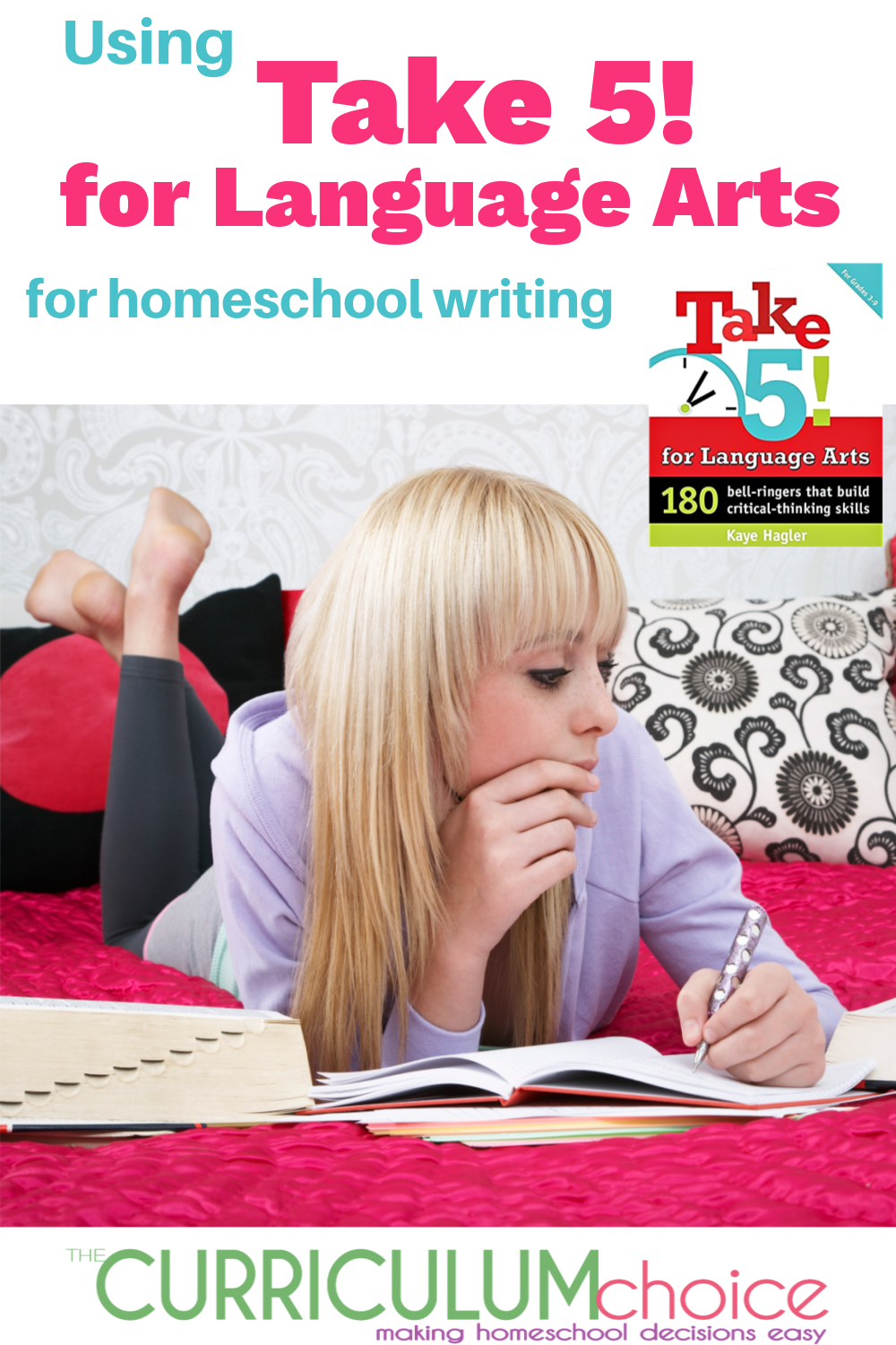 Take Five! for Language Arts is a critical thinking/creative writing book that offers 5 minute exercise to get kids thinking and writing! A review from The Curriculum Choice