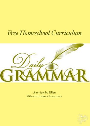 Daily Grammar is a FREE curriculum that is thorough and easy to use and a comprehensive complete curriculum for older elementary and middle grade students.