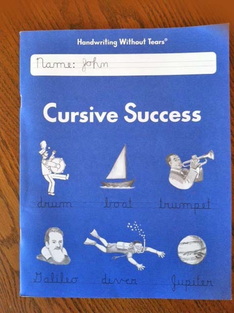 What I believe sets Handwriting Without Tears Cursive Success apart form all others is its ease of use. It truly does take the tears out of handwriting.  It uses a vertical style approach and most children develop a vertical stroke first when learning to print, so it is much easier for a child to transition from print to this form of cursive.