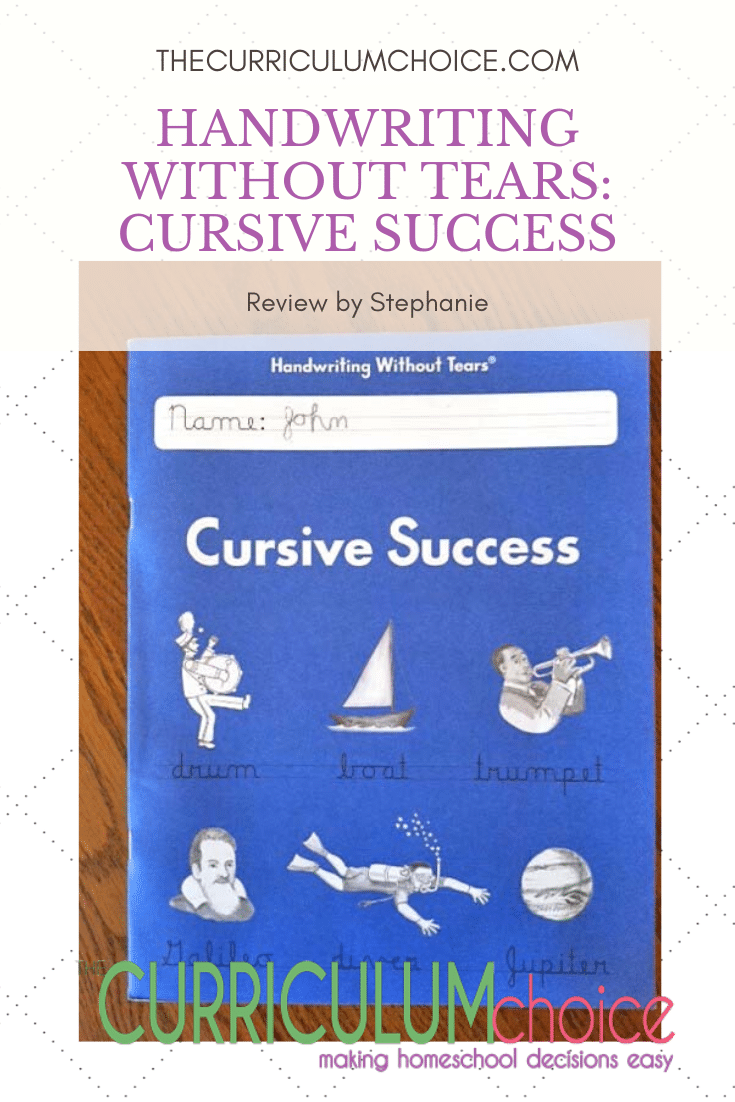 What I believe sets Handwriting Without Tears Cursive Success apart form all others is its ease of use. It truly does take the tears out of handwriting. It uses a vertical style approach and most children develop a vertical stroke first when learning to print.