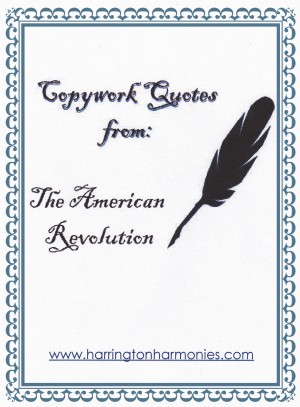 Copywork for the American Revolution copy