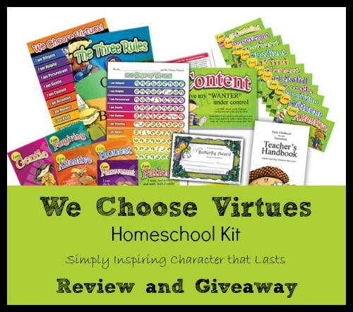 We Choose Virtues Homeschool Kit Review and Giveaway at The Curriculum Choice