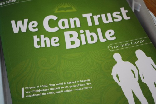 Answers Bible Curriculum we can trust the Bible