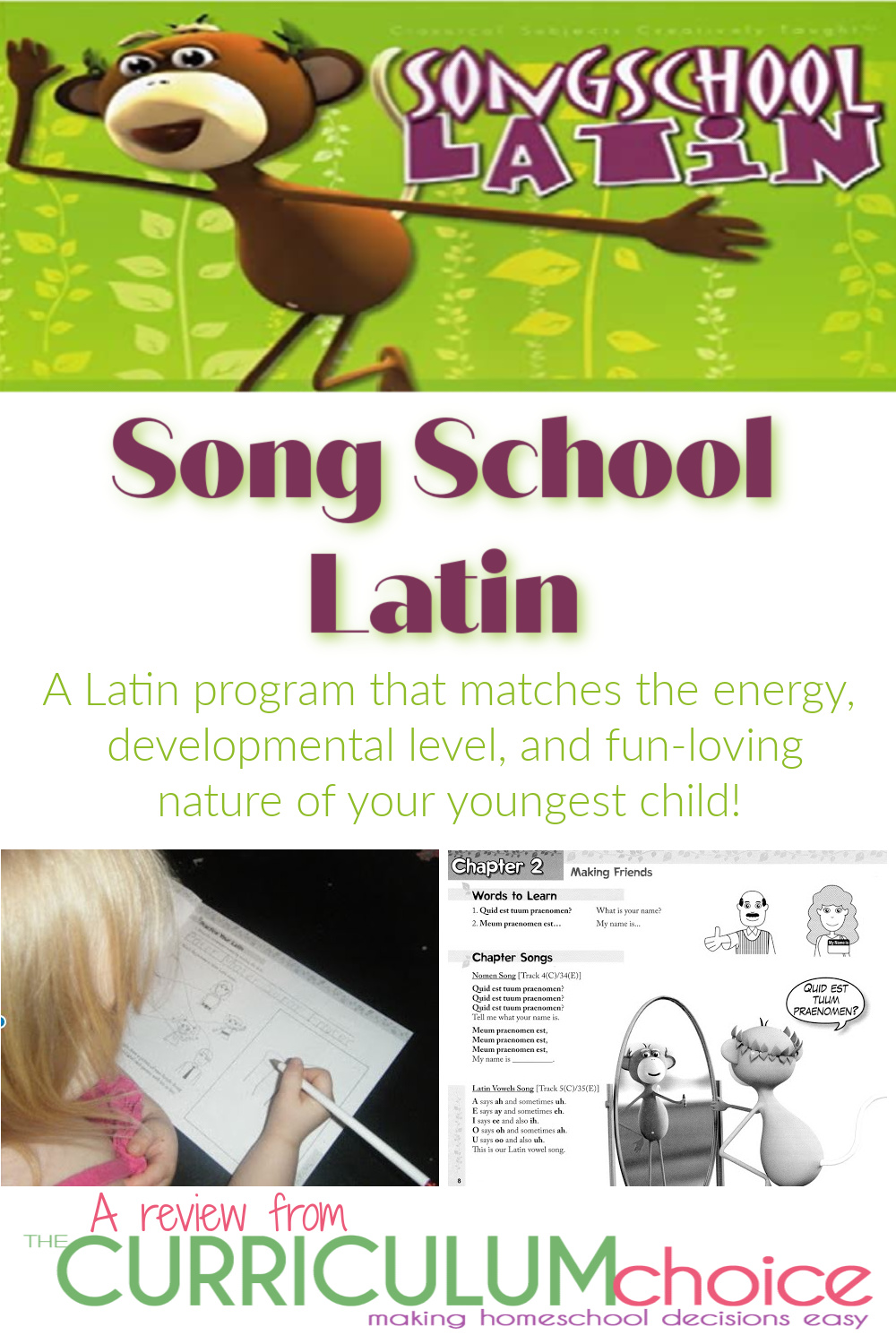 Song School Latin is an amazingly fun, full year homeschool program designed to teach your youngest students Latin. A review from The Curriculum Choice