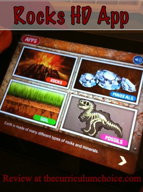 Rocks HD App Review at www.thecurriculumchoice.com