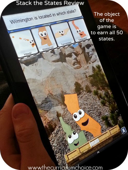 Stack the States Kindle App Review | The Curriculum Choice