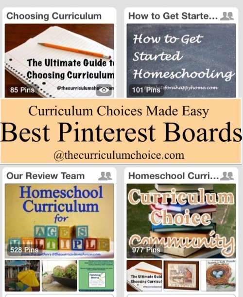 #Homeschool Curriculum Choices Made Easy with Pinterest www.thecurriculumchoice.com