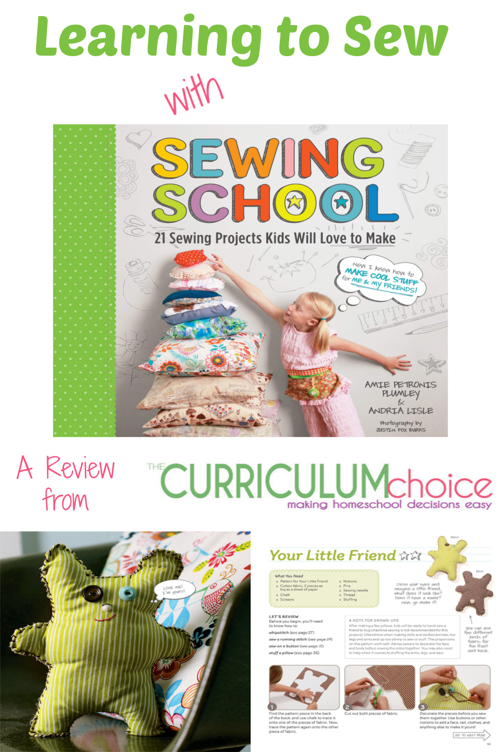 Learning to Sew with Sewing School {a Review} - The Curriculum Choice