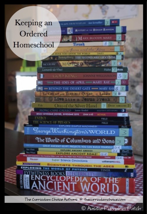 Ideas and resources for keeping an ordered homeschool with planning, storage and scheduling ideas. Organization and keeping an ordered homeschool tends to be top on every homeschool mom’s list of things to accomplish. Let’s face it, a well organized day allows things to flow more smoothly.