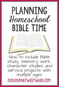 How to plan Bible study as a subject in your homeschool