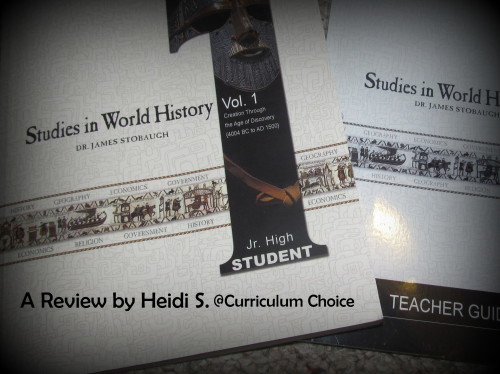 Studies in World History Vol. 1 - A Review by Heidi S. at The Curriculum Choice