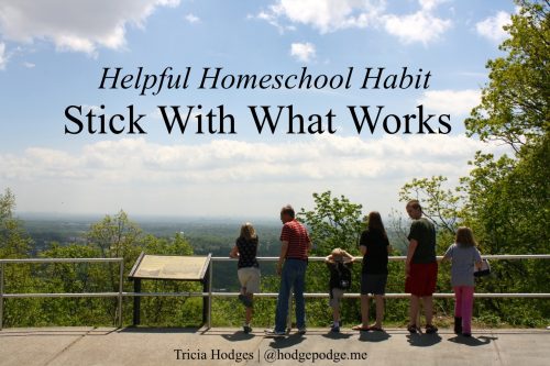 Helpful #Homeschool Habit - Stick With What Works www.hodgepodge.me