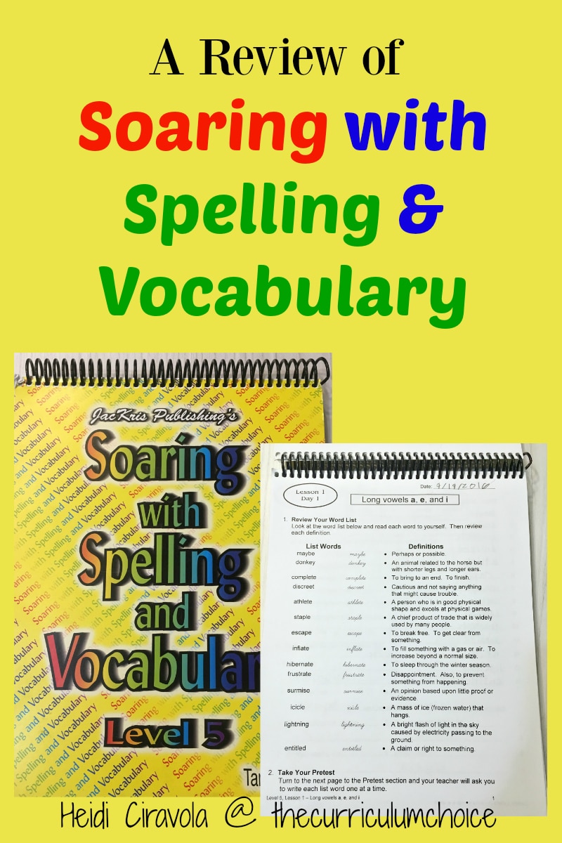 A Review of Soaring with Spelling and Grammar from The Curriculum Choice