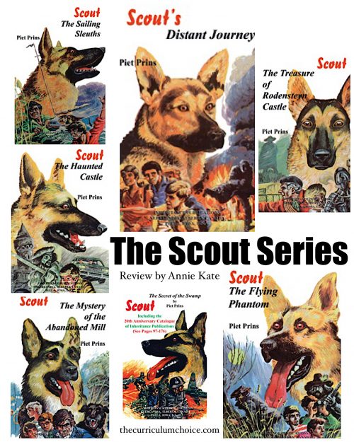 Teenaged Tom, his amazing dog Scout, and his two friends get themselves into many dangerous adventures in Piet Prins’s seven-book Scout series.