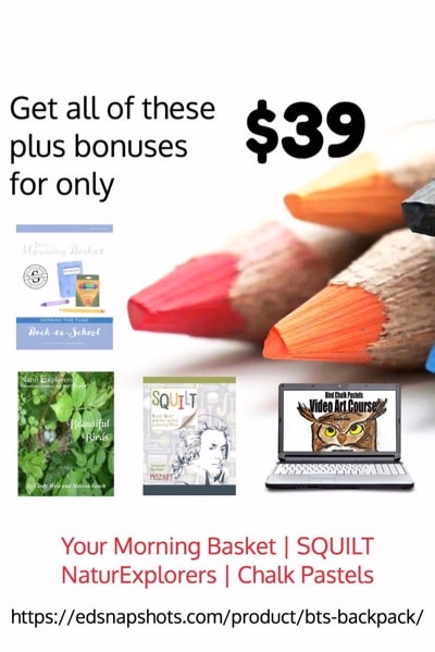 With these easy beautiful homeschool plans the shopping and the planning is even done for you! Poetry, fine arts, nature study, good books and more!