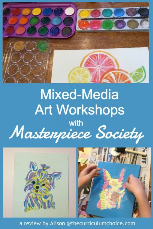 Art Curriculum for Your Homeschool - A Review of Masterpiece Society's Mixed-Media Art Workshops