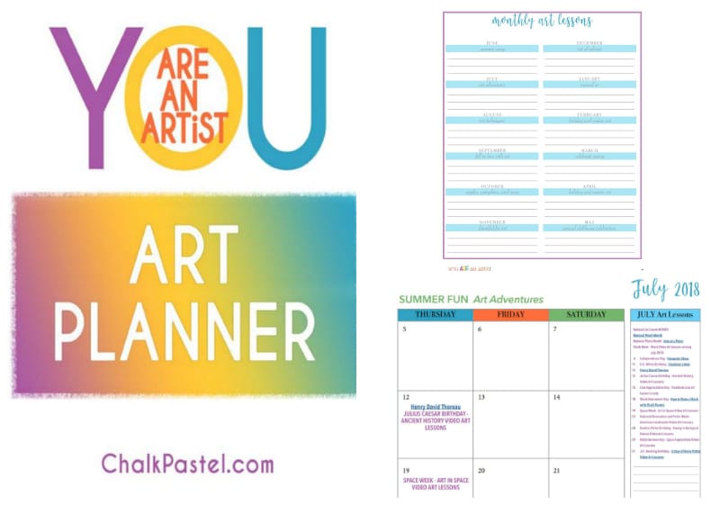The You Are An Artist Clubhouse Membership is an online video art lesson goldmine where you have access to endless amounts of art lessons taught by Nana. You grab your chalk pastels, paper, and go!