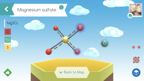 Screen shot image from the digital app Happy Atoms