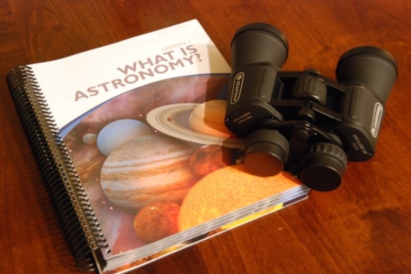 Begin with NO equipment or special tools! Go outside with your kiddos, especially at nighttime with a full moon or sky of stars, look UP and ask ‘what’s that?’ Astronomy Ideas for Your Homeschool.