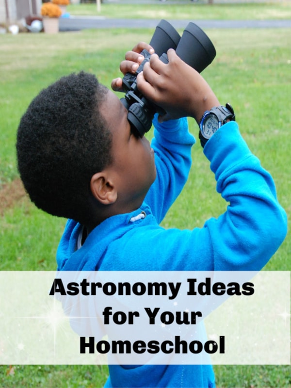 Begin with NO equipment or special tools! Go outside with your kiddos, especially at nighttime with a full moon or sky of stars, look UP and ask ‘what’s that?’ Astronomy Ideas for Your Homeschool.