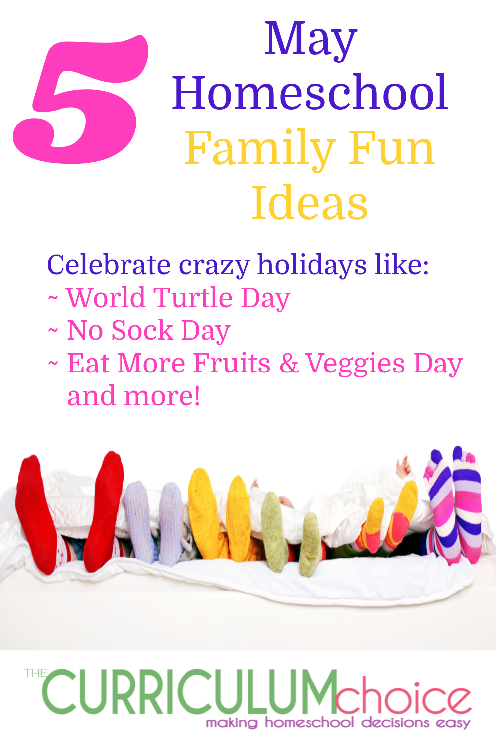 Take some of these May Homeschool Family Fun Ideas (World Turtle Day, Eat More Fruits and Veggies Day, Paper Airplane Day and more) to make it an aMAYzing month of fun and learning as a family.