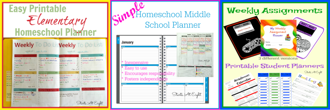 Yearly Homeschool Planners from Starts At Eight