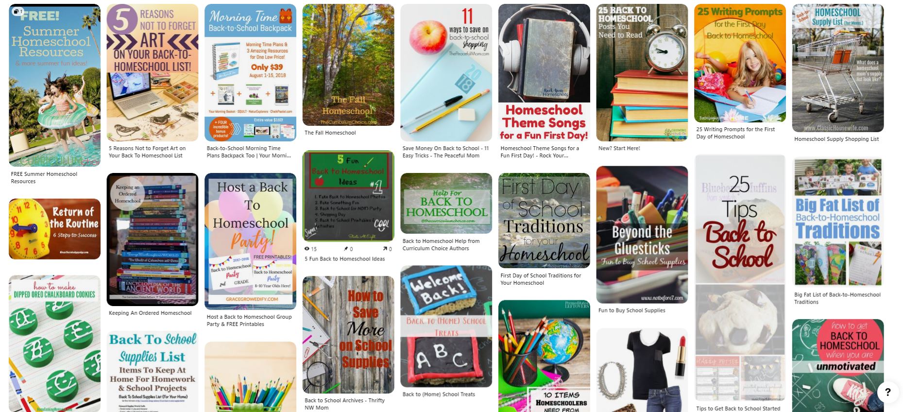 Back to Homeschool Pinterest Board