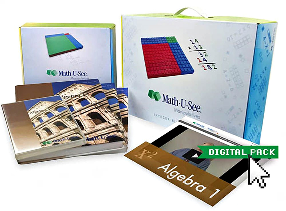 Math-U-See Algebra I is a hands on algebra curriculum that is great for visual-spatial learners using manipulatives to demonstrate problems.