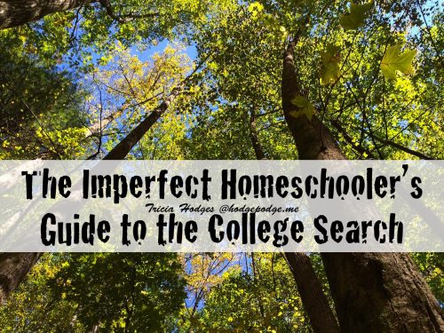 The Imperfect Homeschooler's Guide to the College Search - a help for getting your homeschooled high schooler ready for college.