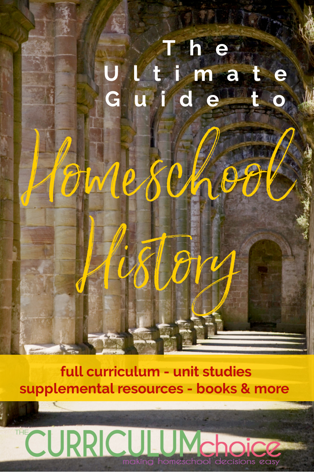 The Ultimate Guide to History Curriculum for Homeschool is a collection of both World and US History curriculum and resources for your homeschool. From The Curriculum Choice.