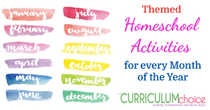 Engaging Themed Homeschool Activities for Every Month of the Year! Make learning fun by using monthly themed homeschool activities. Learn and explore based on the seasons, celebrate silly holidays, and more!