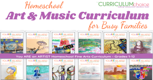 The Homeschool Art and Music Curriculum from You ARE An ARTiST organized art and music appreciation using a variety of resources so you can simply open the schedule and with little preparation you are off and learning! A review from The Curriculum Choice