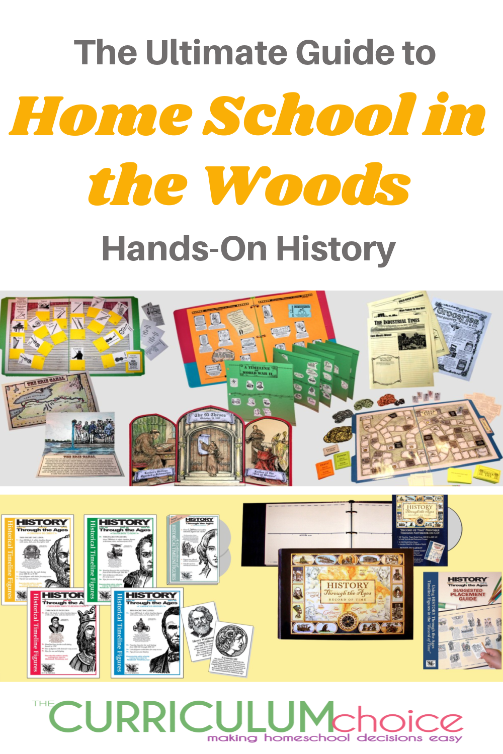 Home School in the Woods Hands-On History Materials include timeline resources, lap books, state studies, mini unit studies and more! Take a look at each product and read reviews from some of our Curriculum Choice authors!