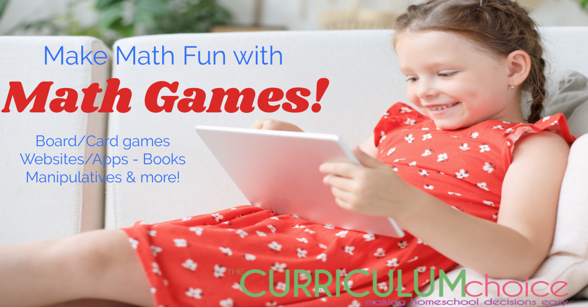 Making Math fun with Math Games is a collection of board games, card games, online/app games, hands-on ways to learn math and more!